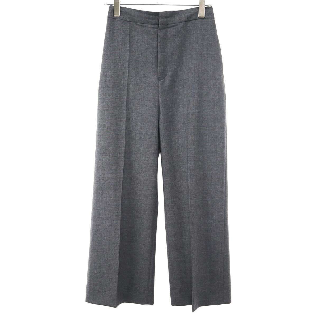 Loewe High Waist Wool Trousers Pants Gray 38