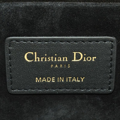 Dior Vanity Bag Shoulder Bag Leather Canvas Black