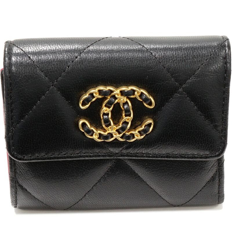 Chanel Trifold Wallet With Coin Purse 19 Small Flap Lambskin