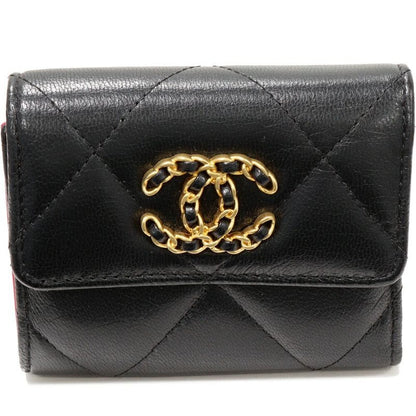 Chanel Trifold Wallet With Coin Purse 19 Small Flap Lambskin