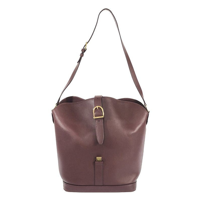 Celine Leather Shoulder Bag Bordeaux