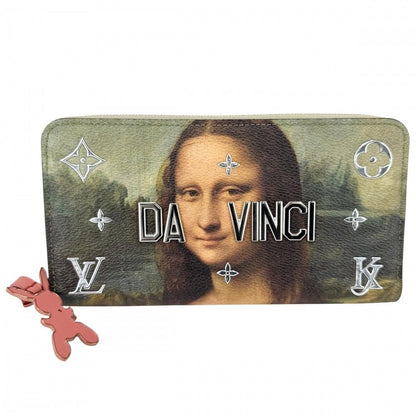 Louis Vuitton Wallet Masters Collection Zippy Mona Lisa Khaki Multicolor