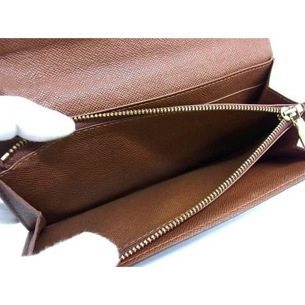 Louis Vuitton Wallet Monogram Pochette Porte Monet Cles Di Brown — view 6