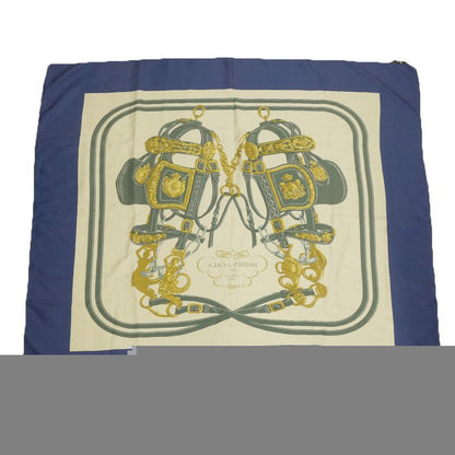 Hermes 001266s Carre 90 Brides De GALA Ceremonial Bridle Navy - 100%