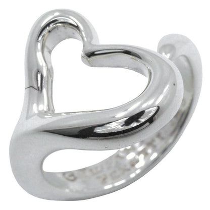 Tiffany & Co Open Heart Elsa Peretti Silver 925 Size 8.5 Ladies 4.5g Ring