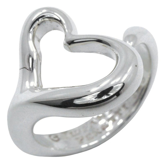 Tiffany & Co Open Heart Elsa Peretti Silver 925 Size 8.5 Ladies 4.5g Ring