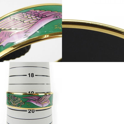 Hermes Bracelet Emile GM Metal Enamel Green Purple Gold Hardware Accessories