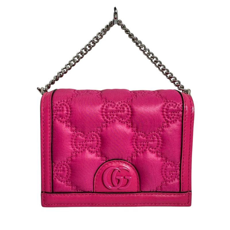 Gucci 2WAY Bag Handbag GG Mini Matelasse Handbag Gucci Pink