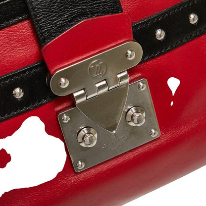 Louis Vuitton Petite Mal Soft MM Red Black Leather Women Louis Vuitton