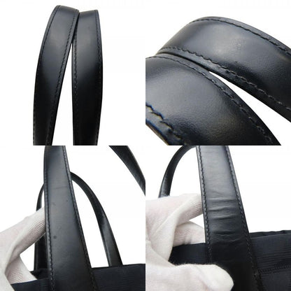 Chanel Tote Bag New Travel Line Coco Mark Jacquard Nylon Leather Black Gold