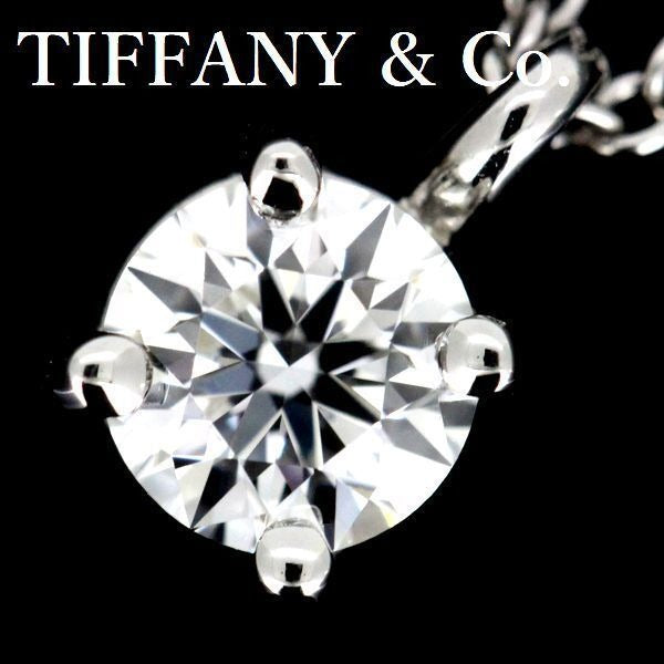 Tiffany & Co Stud 030 CT G-Vs1-Ex Diamond Necklace Pt950