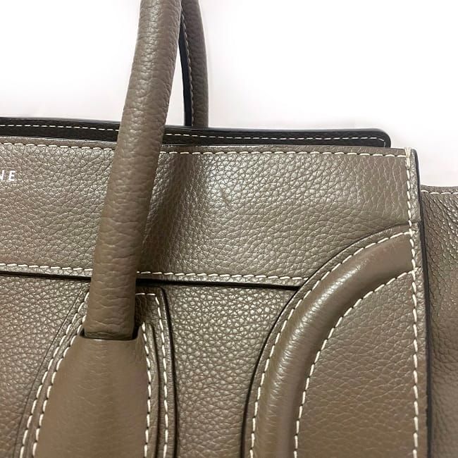 Celine Tote Bag Luggage Mini Shopper Beigegray