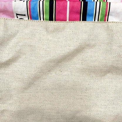 Loewe Drawstring Bag Ec22948 Pink Stripe Excellent Condition Large