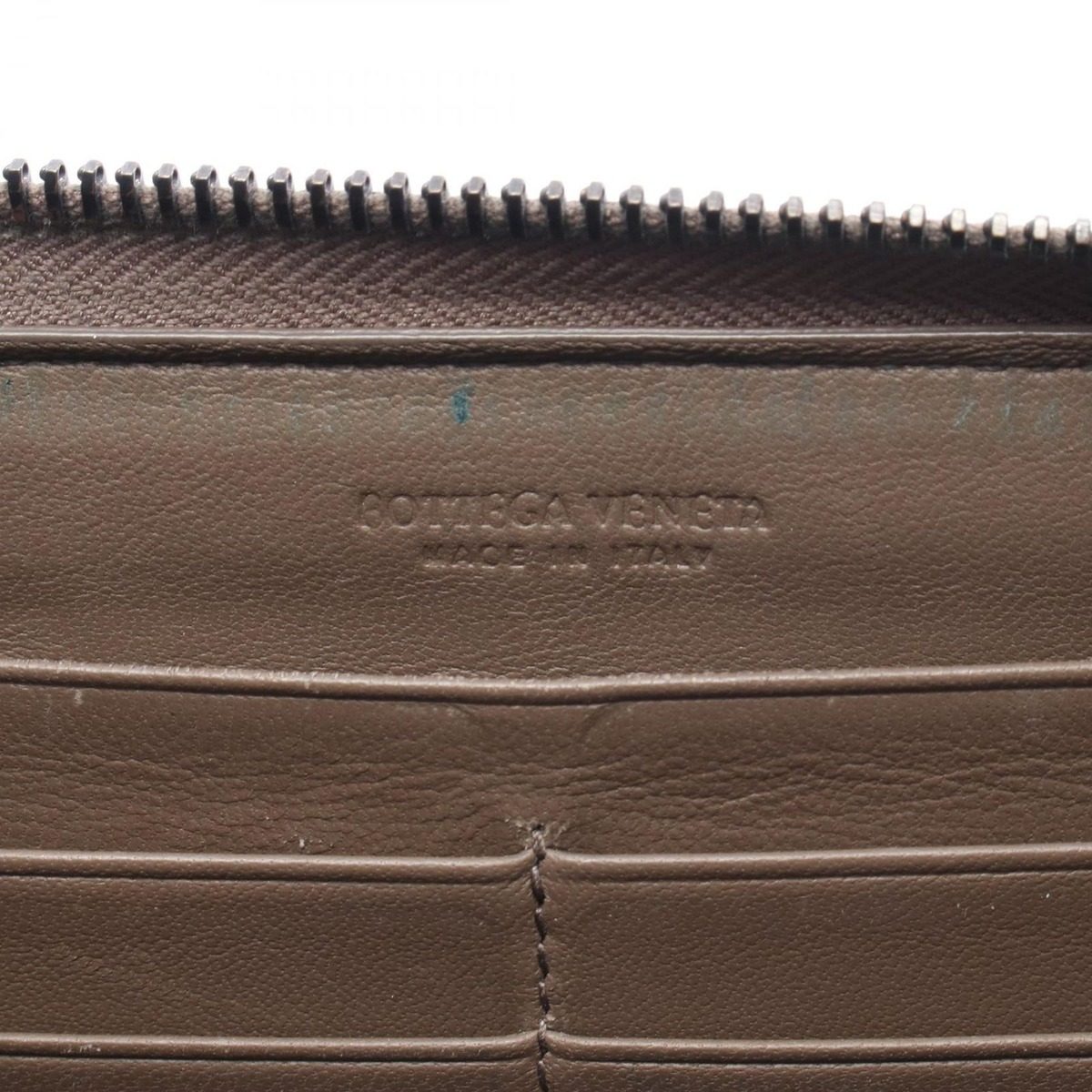 Bottega Veneta Round Wallet Intrecciato Brown Leather — view 4