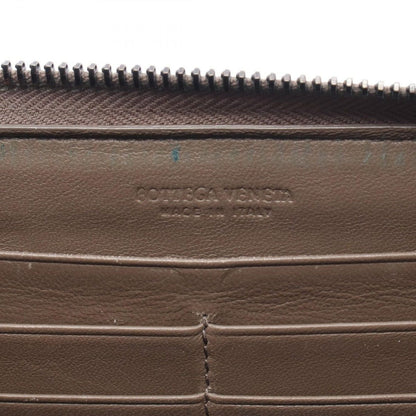 Bottega Veneta Round Wallet Intrecciato Brown Leather — view 4