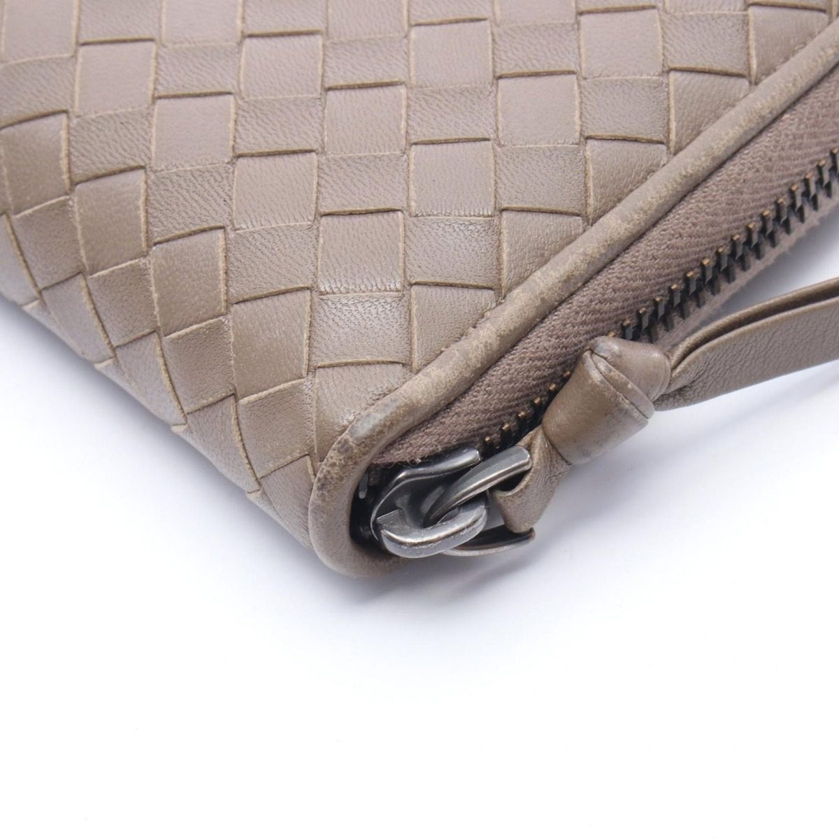 Bottega Veneta Round Wallet Intrecciato Brown Leather — view 9