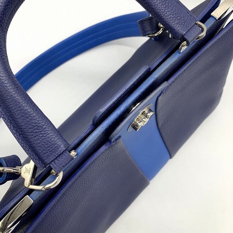 Louis Vuitton Astrid M54373 Shoulder Bag 2way Handbag Leather Navy/blue Women's