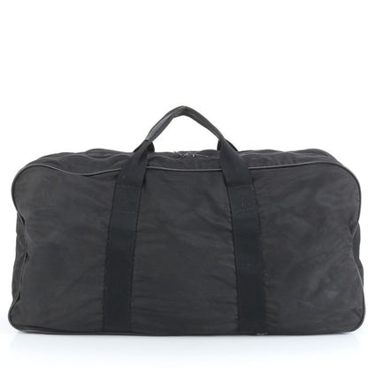 Prada Tessuto Nylon Triangle Logo Leather Boston Bag Business Travel Tote