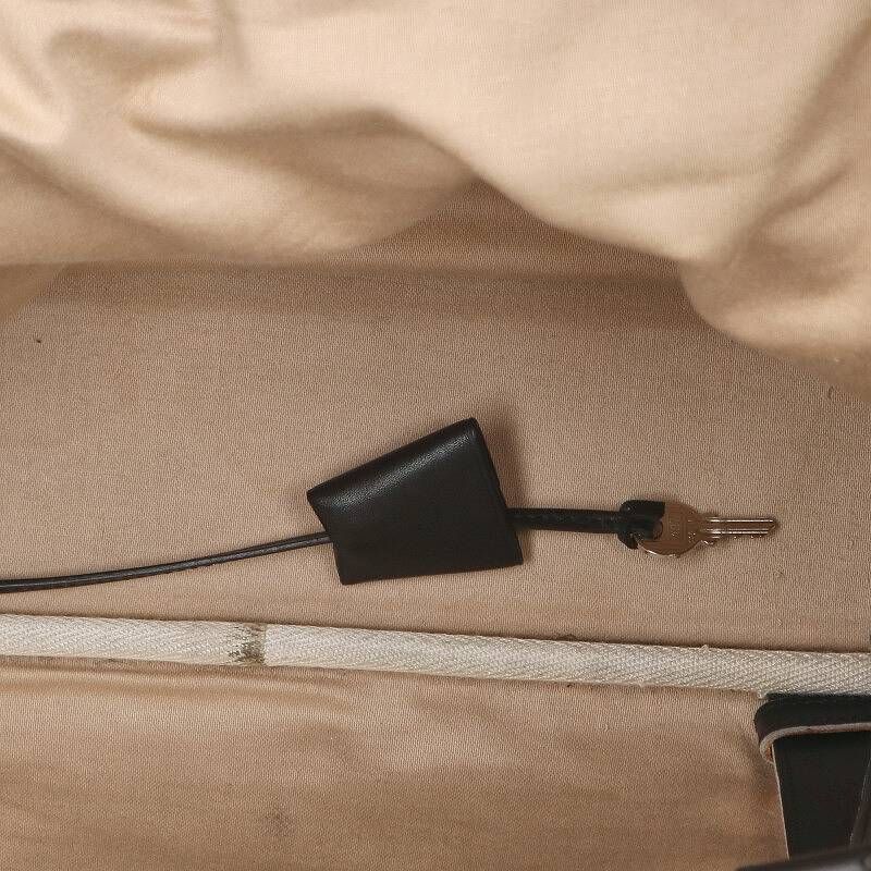 Hermes Victoria 45 □I Engraved Svhardware Toile Offiche Vache Brief Bag Men's 45