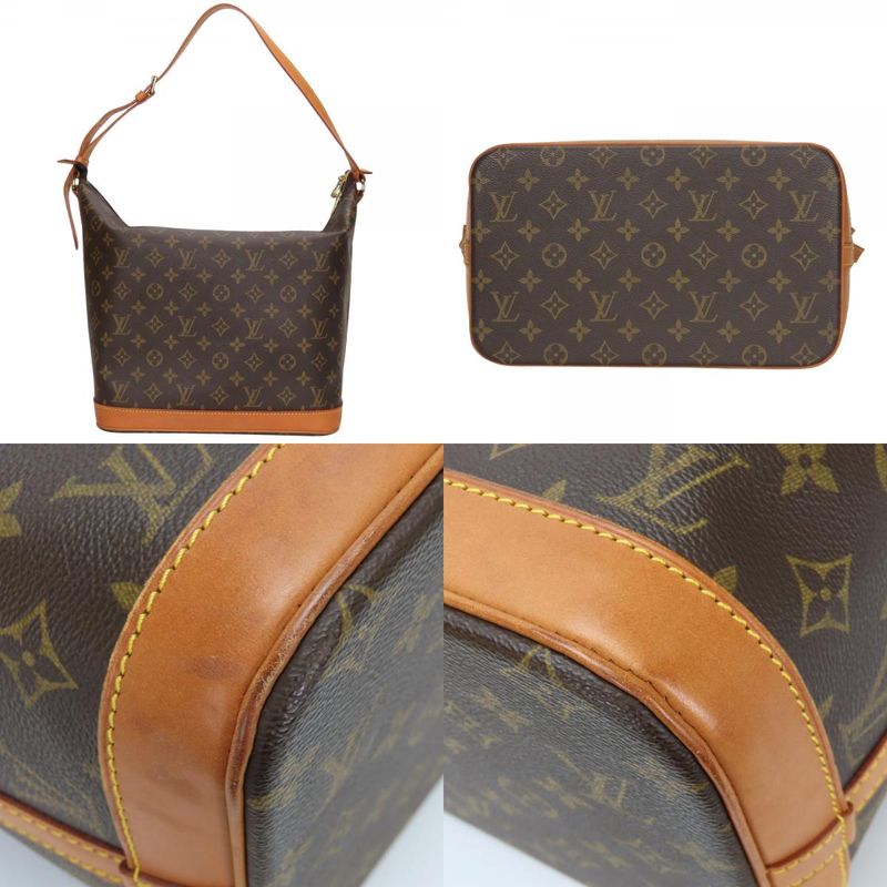 Louis Vuitton Shoulder Bag Amfersley M47275 Monogram Nubuck Leather Brown Gold