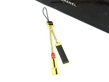 Chanel Logo Click Rouge Allure Lanyard Key Holder Charm Women's