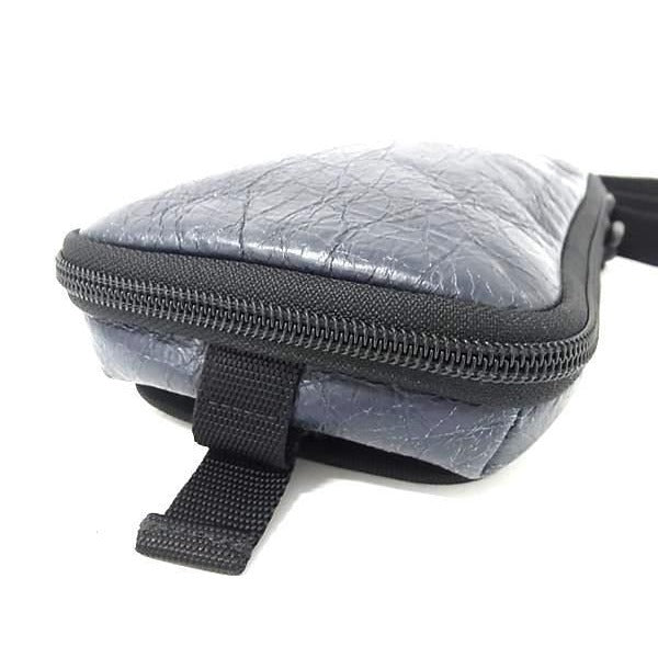 Balenciaga Shoulder Bag Pochette Explorer Navy Black Leather — view 5