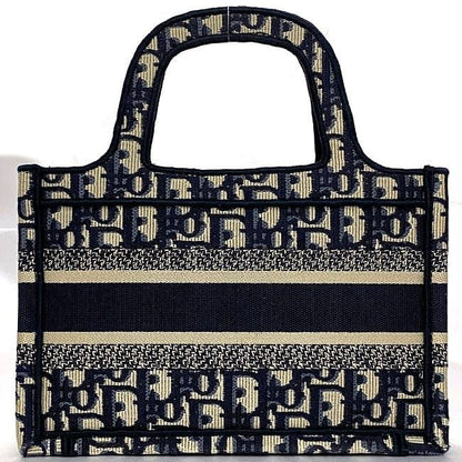 Christian Dior Handbag Book Tote Mini Navy Blue