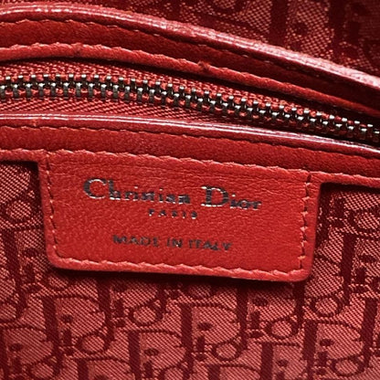 Dior/christian Dior Handbag Lady Dior Large Bag Red Leather