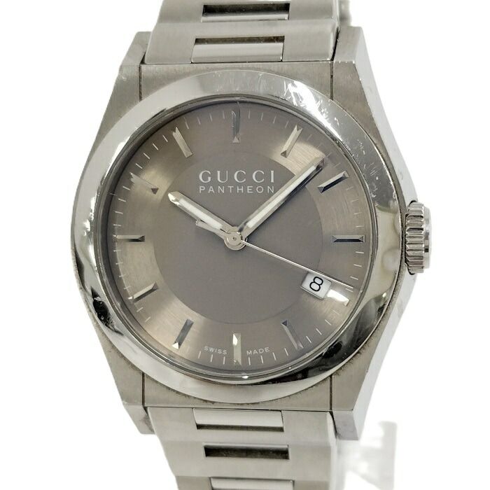 Gucci Watch Boys Size Pantheon Quartz SS Champagne Gold Dial 1154