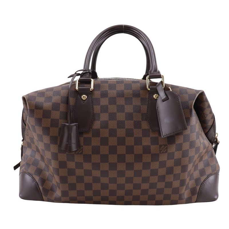 Louis Vuitton Vasslav N41537 Damier Canvas Brown Ce0026 Unisex Boston Bag
