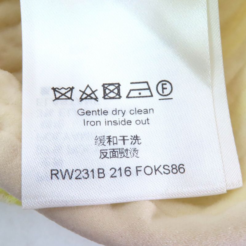 Louis Vuitton 23SS Crinkle Short Sleeve Knit Top Yellowish XS Made In Italy