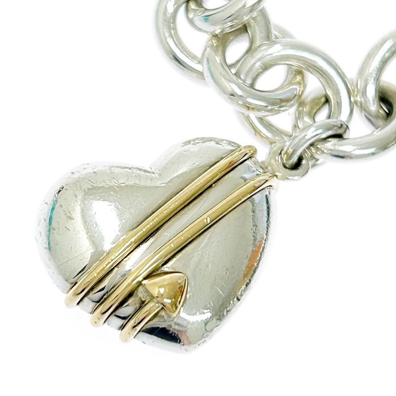 Tiffany & Co Silver Gold Heart Arrow Combination Bracelet 47.0g 925 750