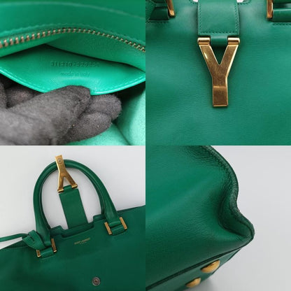 Yves Saint Laurenty Line Petit Cabas Su Green Leather 311210 311210529258