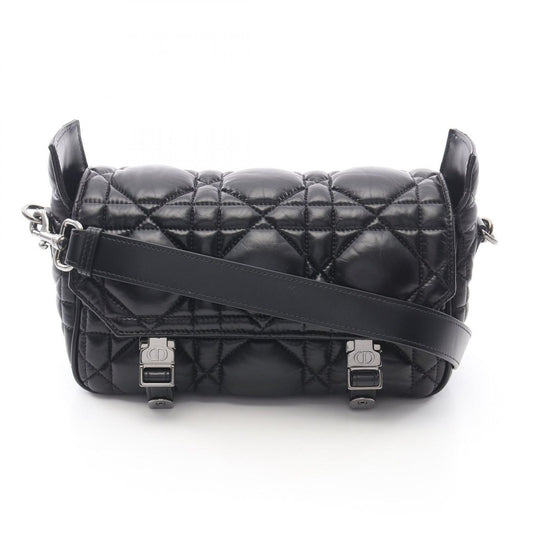 Dior Shoulder Bag Camp Small Macro Cannage Black Leather