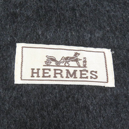 Hermes 20AW Manteau Liverpool Double 100% Cashmere Lamb Leather Use Charbon