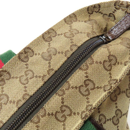 Gucci 131230 GG Sherry Line Handbag Canvas Women
