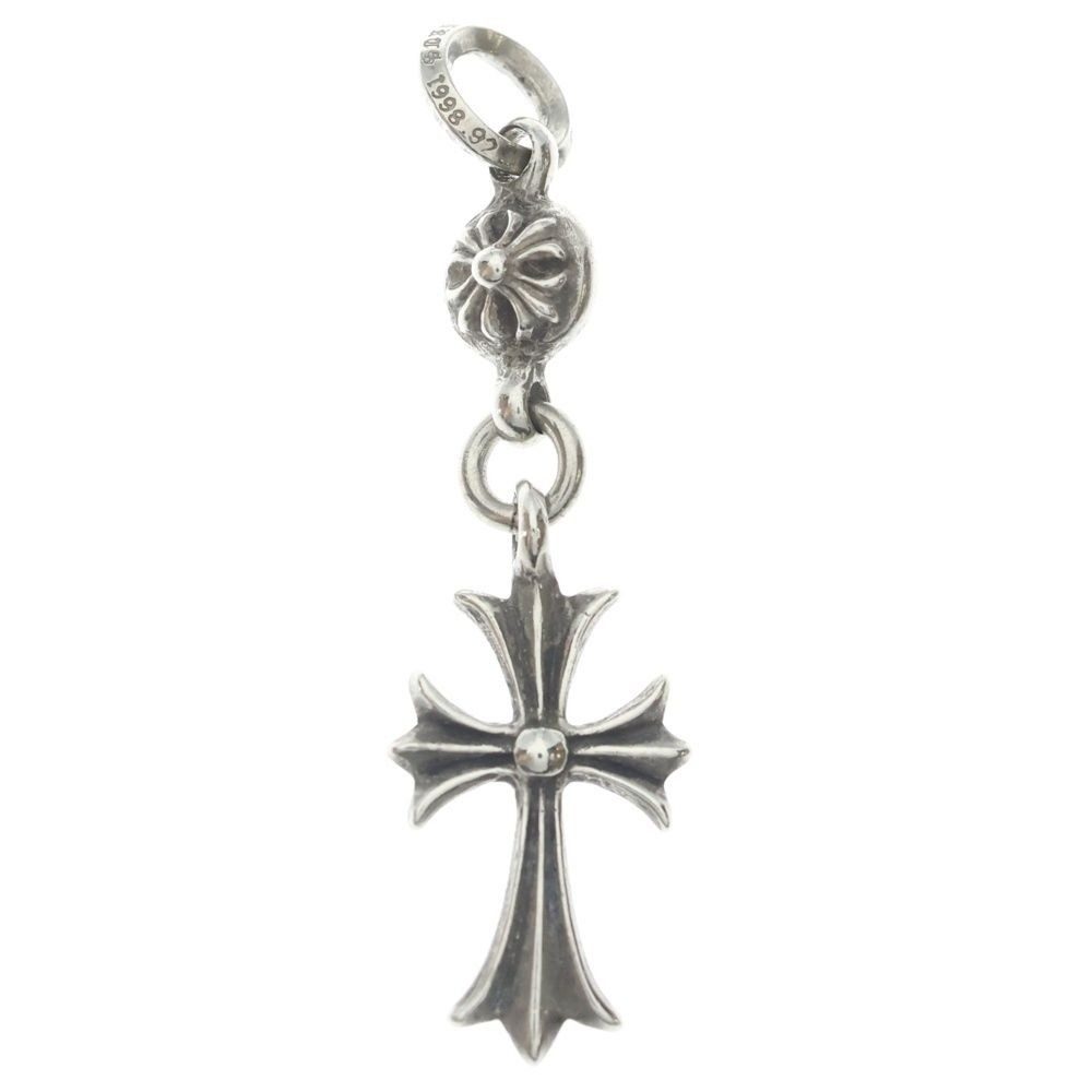 Chrome Hearts Tny CH Crs 1 Ball Tiny CH Cross Charm Pendant Top Silver