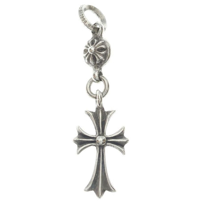 Chrome Hearts Tny CH Crs 1 Ball Tiny CH Cross Charm Pendant Top Silver