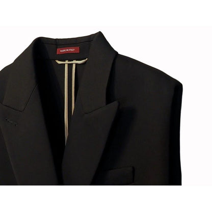 Gucci Wool Long Vest Long Gilet Outerwear Women's Double Breasted