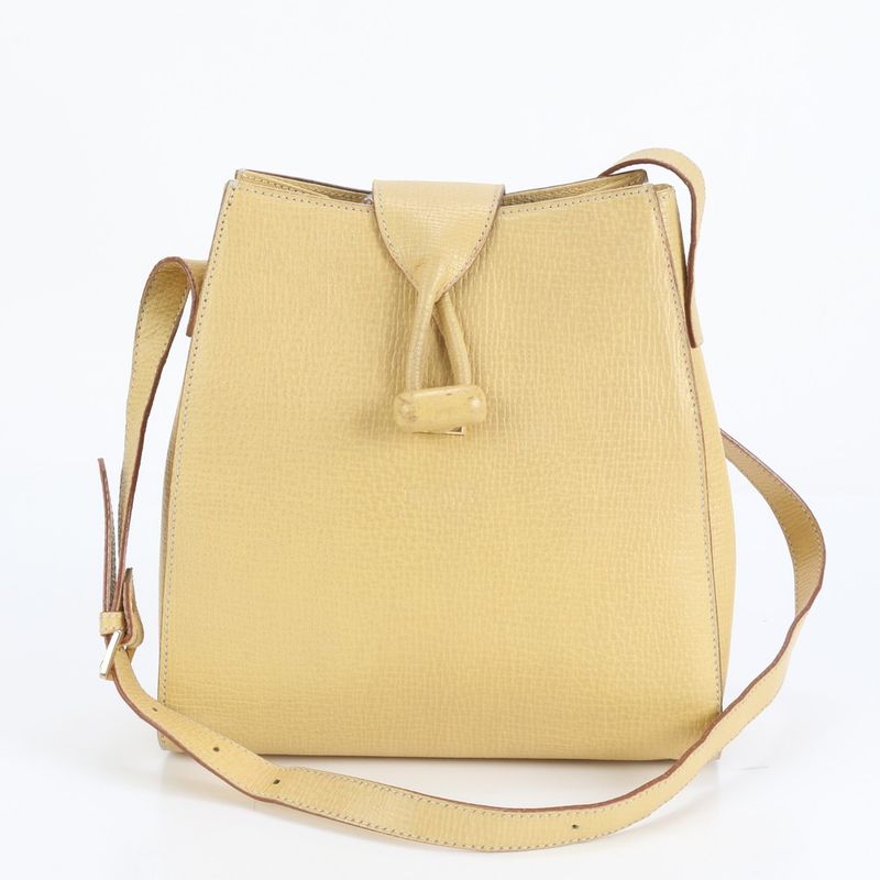 Vintage Loewe Leather Shoulder Bag Crossbody Gold Hardware Hand Tote Women's