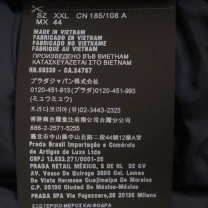 Prada 20AW Sgh047 Triangle Logo Triangle Plate Hooded Double Zip Up Down Coat