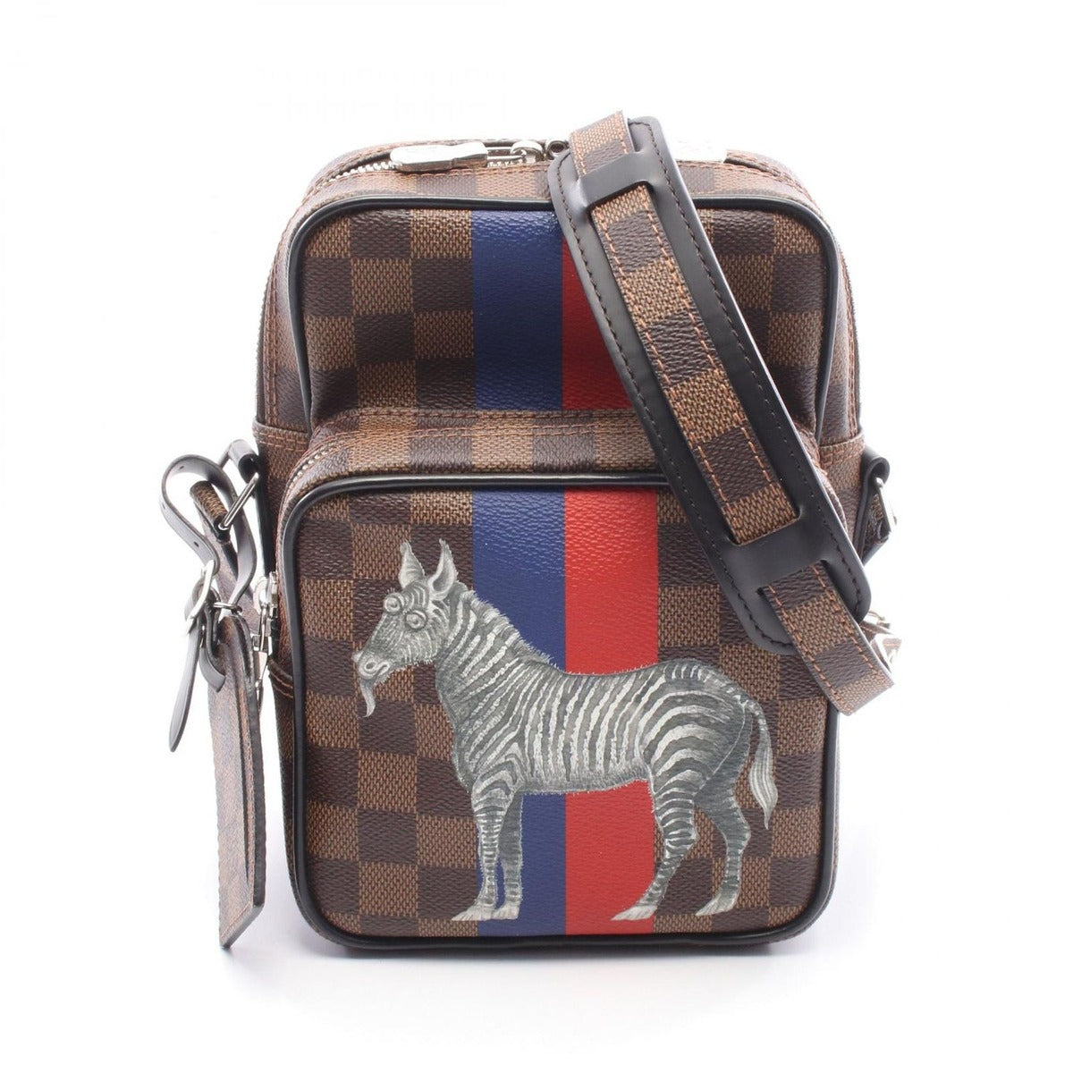 Louis Vuitton Shoulder Bag Amazon Damier Savanna Canvas Brown. Black. Multicolor