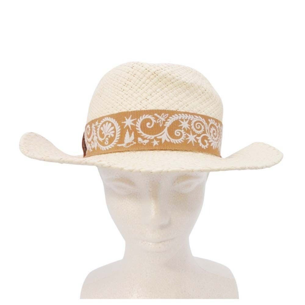 Hermes Garden Sous le Charme D'orphee Hat Straw Hat Folded Hat Ex a Dos le