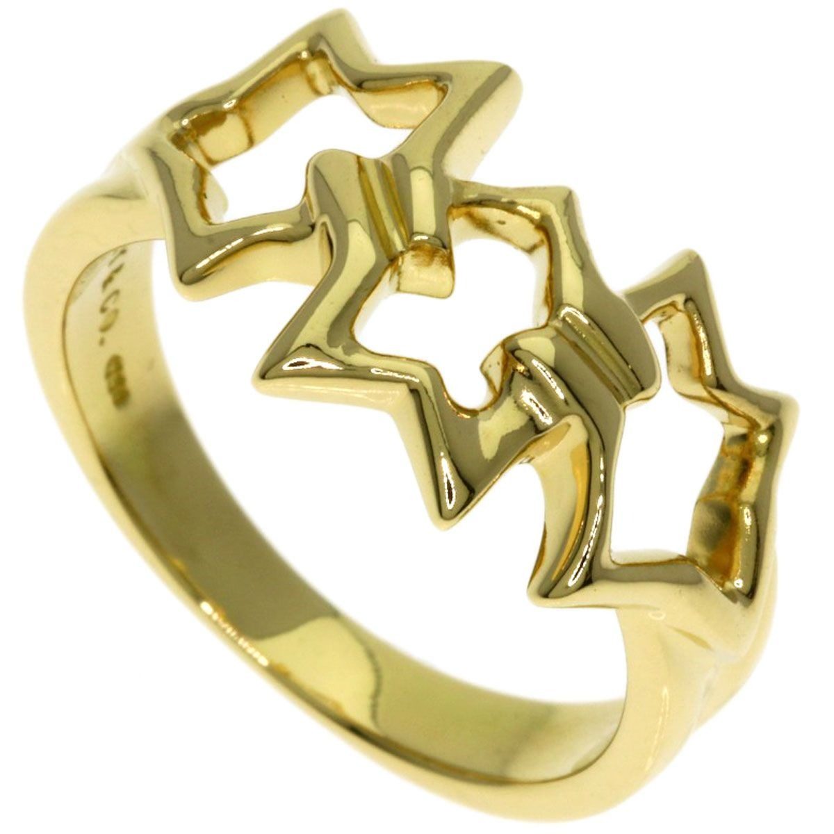 Tiffany & Co Triple Star Ring 18k Yellow Gold