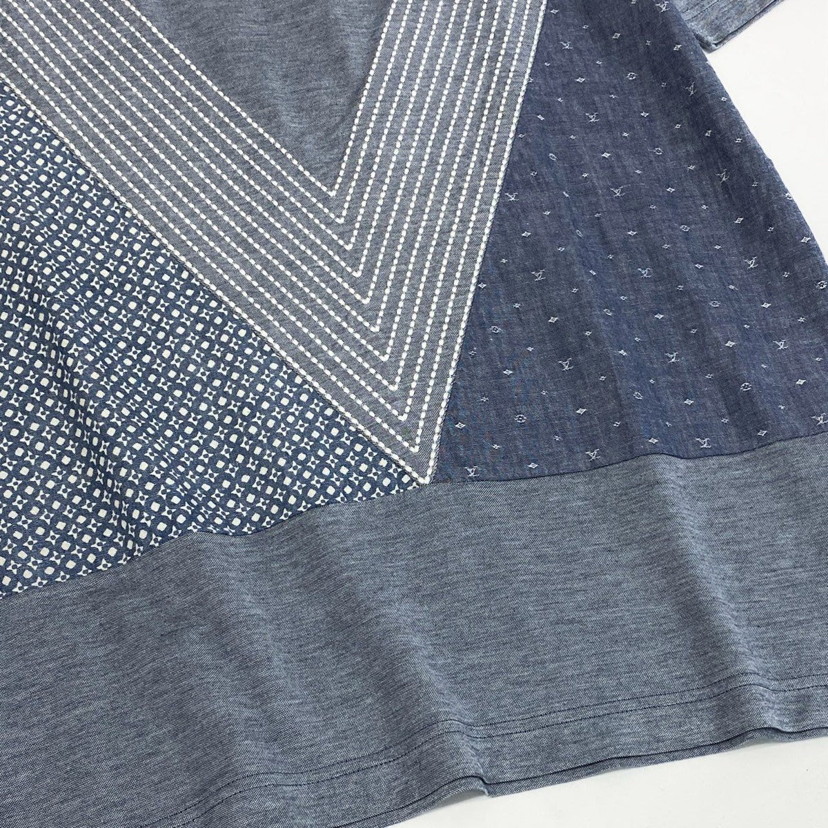 Louis Vuitton Patchwork Monogram Short Sleeve T-Shirt Stitch — view 5