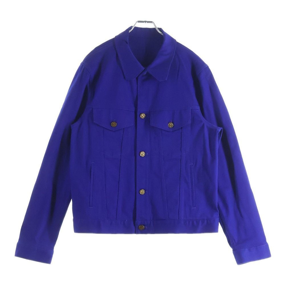 Louis Vuitton Logo Button Cotton Denim Jacket Blue Neo