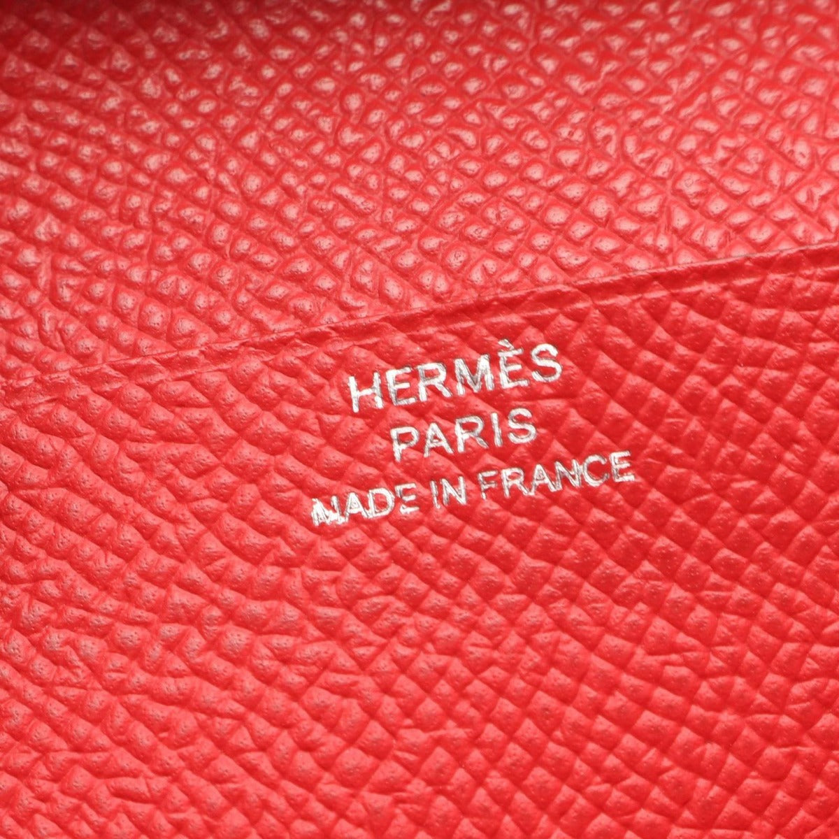 Hermes Bifold Wallet Bearn Souffle Rouge Casac Leather Kazak Red — view 4