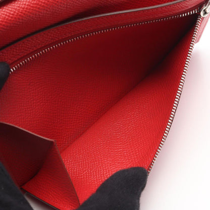 Hermes Bifold Wallet Bearn Souffle Rouge Casac Leather Kazak Red — view 6