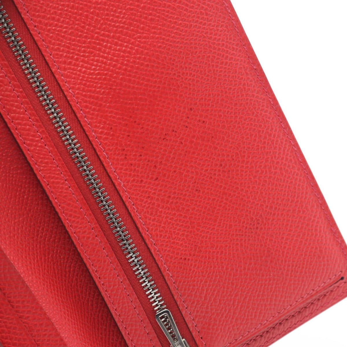 Hermes Bifold Wallet Bearn Souffle Rouge Casac Leather Kazak Red — view 7