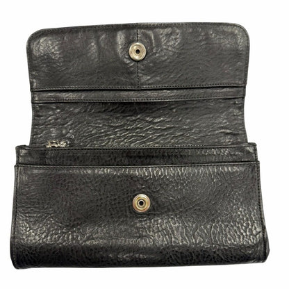 Chrome Hearts Judy Leather Cross Button Scroll Label Wallet Black Silver — view 4